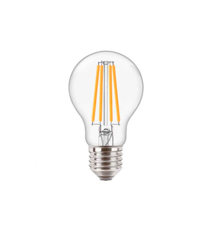 Lampadina LED filamento attacco E27 sfera 8W 950 lumen luce natura 4000°k dimmerabile