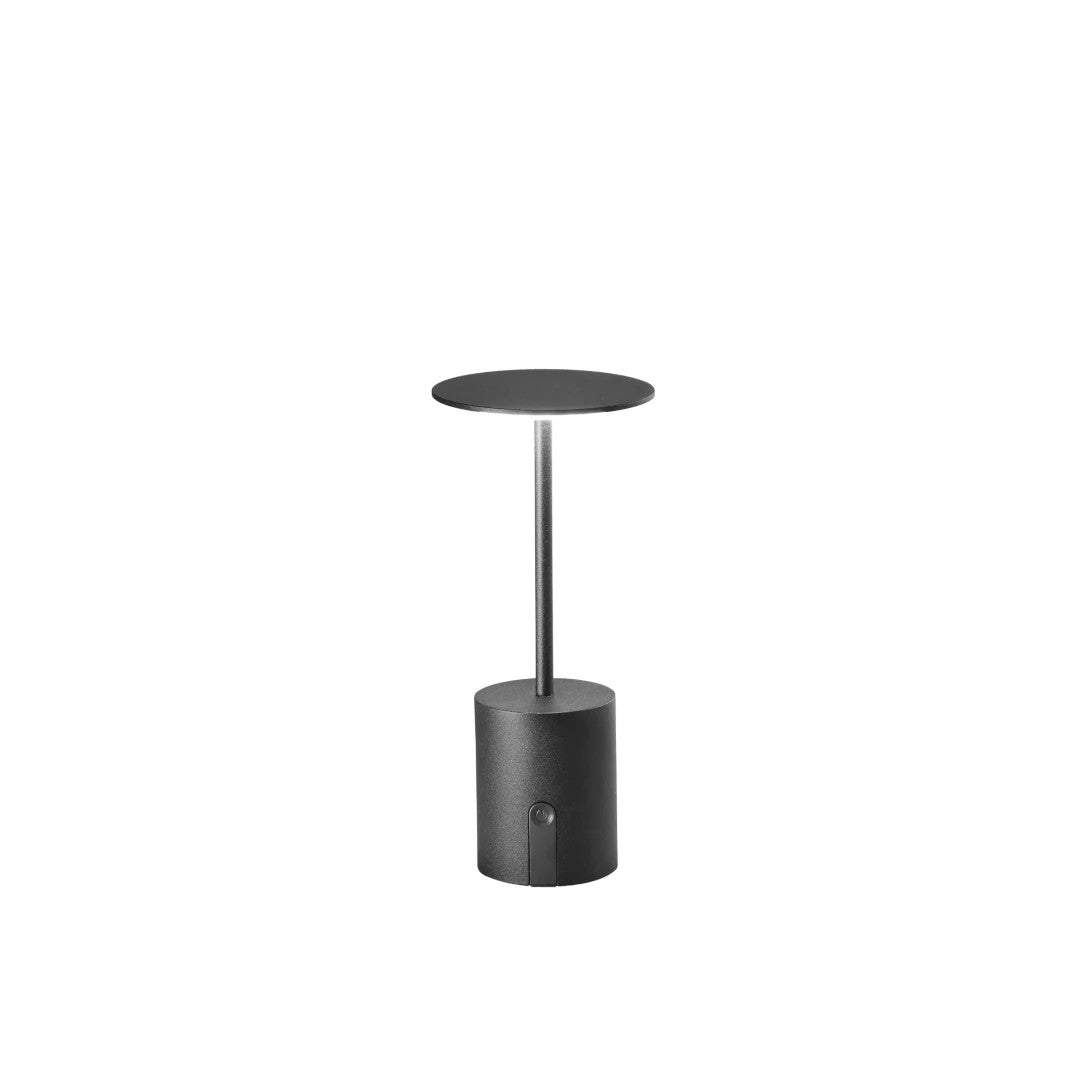 Lampada LED da esterno LIBERTY ricaricabile in metallo con dimmer