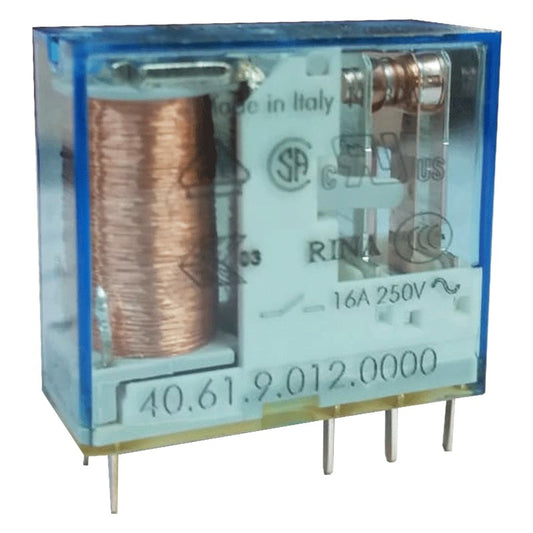 Mini Relè Finder 1 scambio 16A bobina 12VDC continua 406190120000