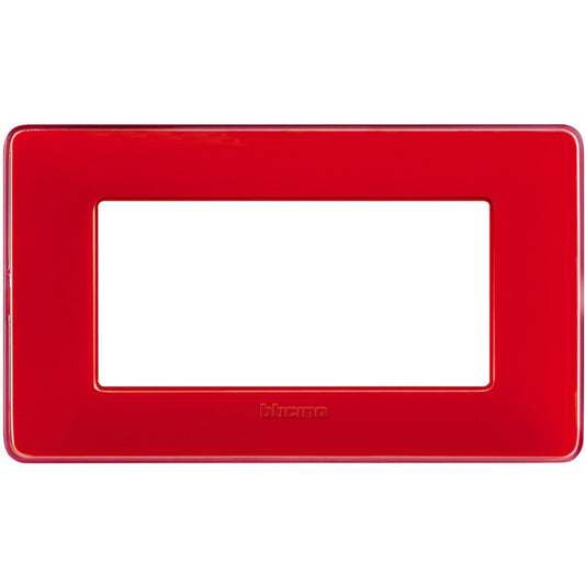 Placca Bticino Matix 4 moduli corallo AM4804CRD