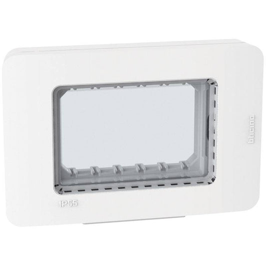 Placca Stagna IP55 3 Moduli Bianco/Grigio | BTicino MatixGO | 28603W - 28603G