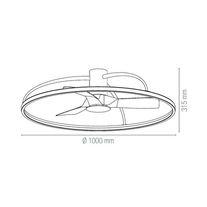 Plafoniera Ventilatore da Soffitto LED MAGNUS CCT