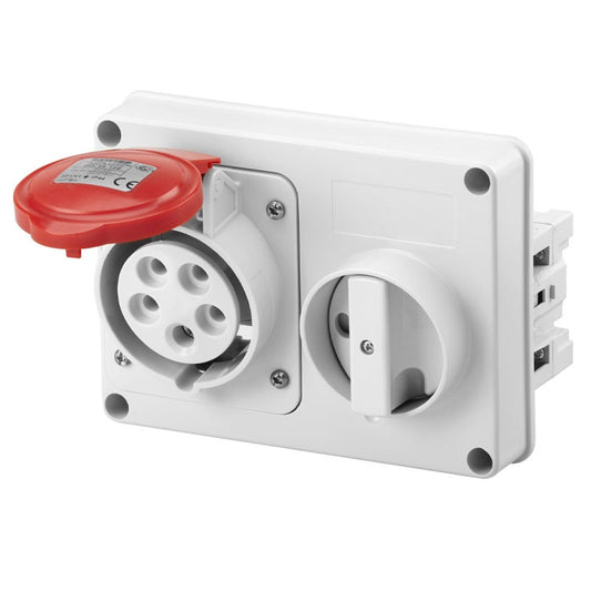 Priză blocată Gewiss 3P+N+T 16A IP44 380V fără carcasă GW66109