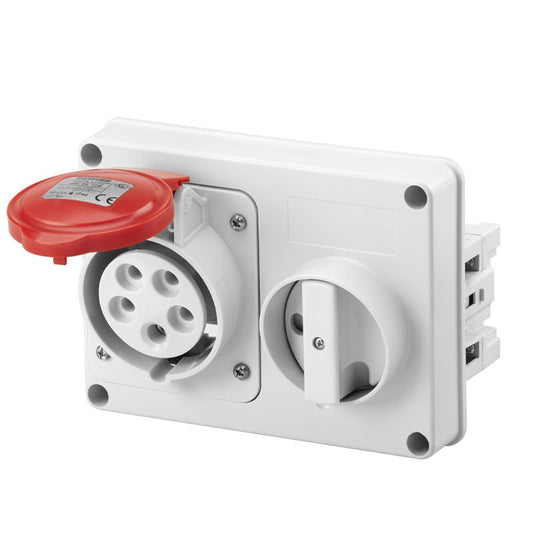 Priză interblocată Gewiss 3P+N+T 32A IP44 380V fără carcasă GW66120