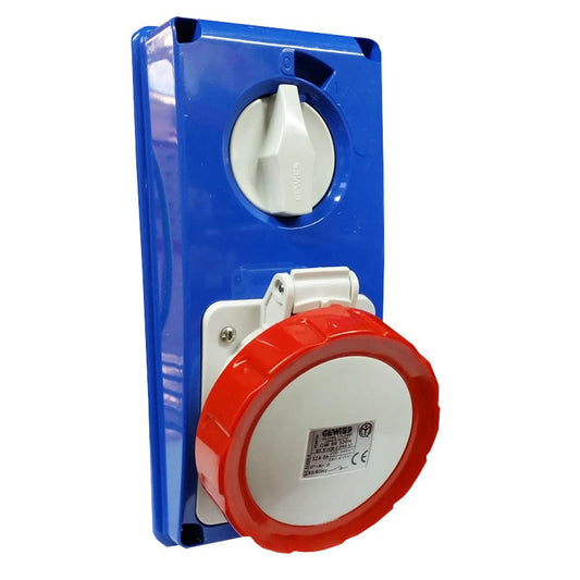 Priză interblocată Gewiss verticală 3P+N+T 32A IP67 GW66320N