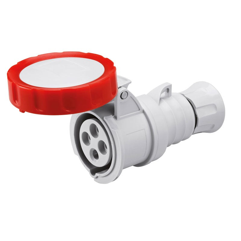 Presa mobile Gewiss 3P+T 16A IP67 rossa 380V GW62030H