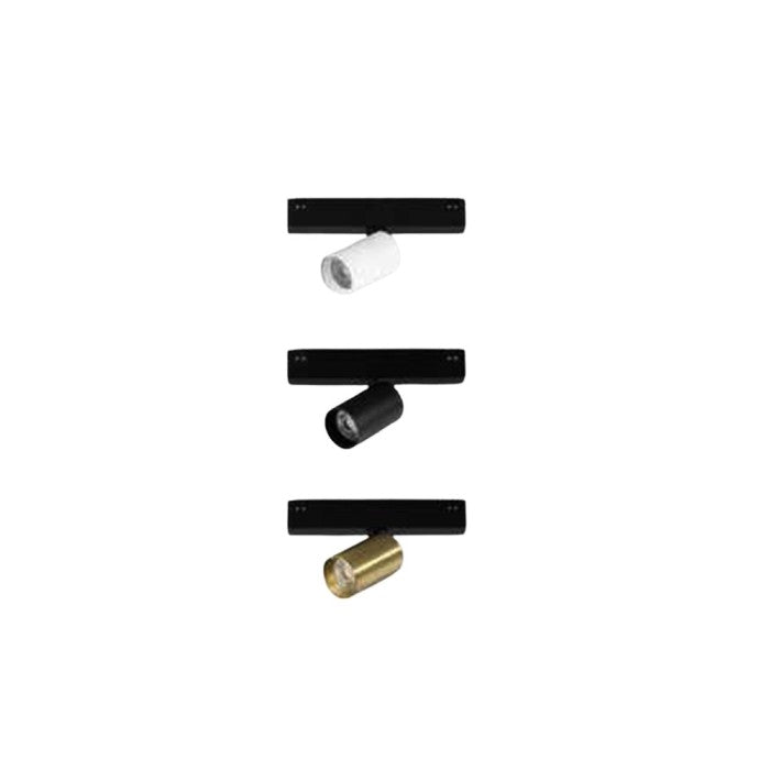 Proiettore a binario magnetico DAVINCI-FANS 48V 5W orientabile 330° nero-bianco-oro