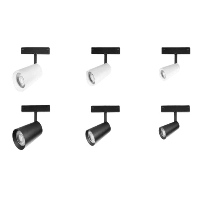 Proiettore a binario magnetico DAVINCI-TEMA 48V orientabile nero-bianco