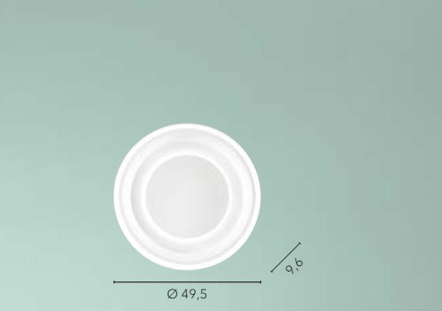 Plafoniera LED rotonda-quadrata alluminio bianco diffusore acrilico CCT 45W 6160lm NURAX