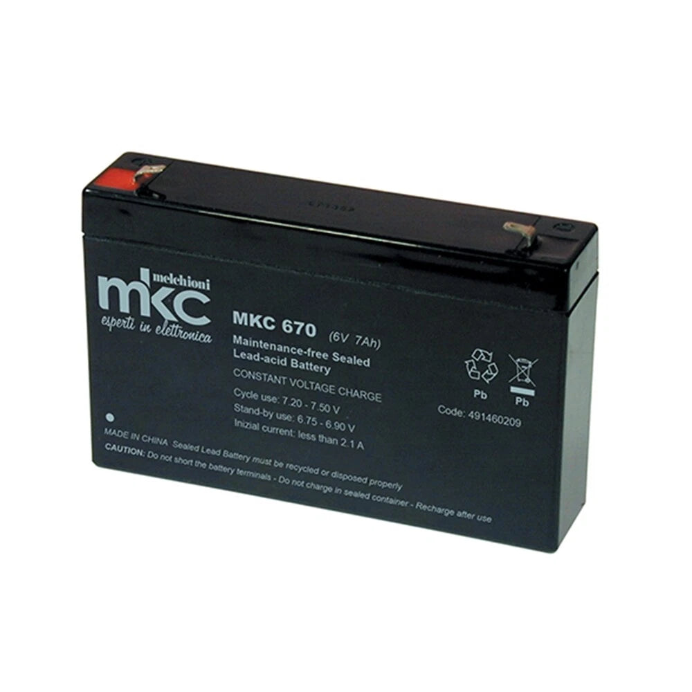 Batteria al piombo ricaricabile 6V 7.2Ah