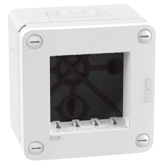 Scatola Idrobox IP40 2 Moduli Bianco/Grigio | BTicino MatixGO | 28402W - 28402G