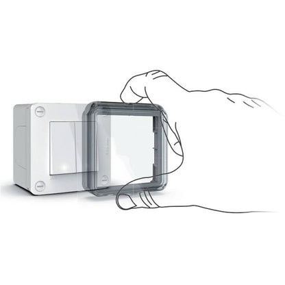 MATIX GO Puszka natynkowa bryzgoszczelna 2-modułowa IP40 biała 28402W - szara 28402G