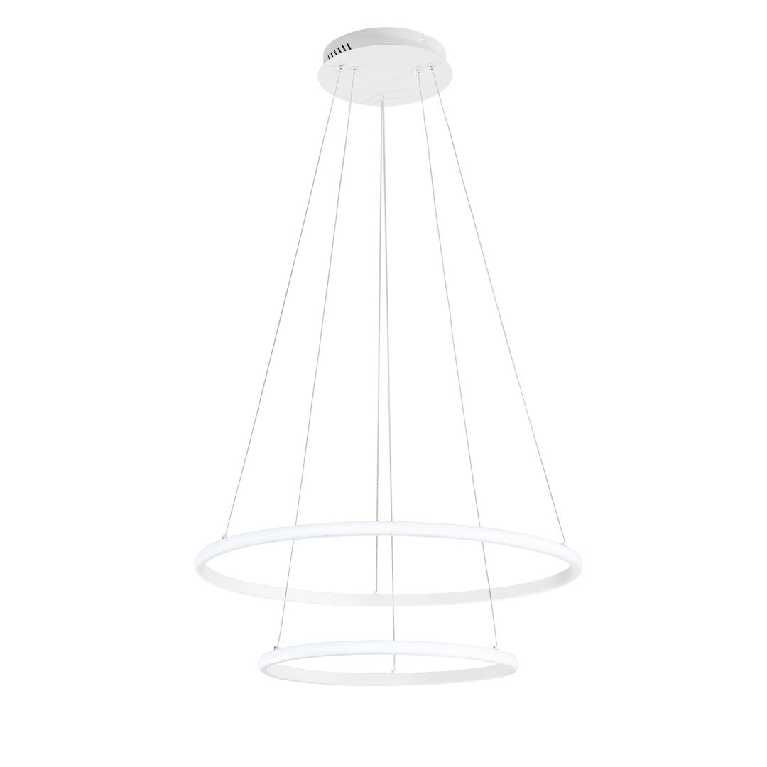 Axis – Lampada a Sospensione LED Doppio Cerchio Ø60/40 cm | CCT